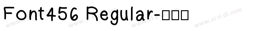 Font456 Regular字体转换